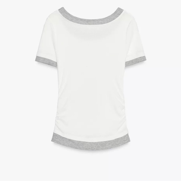 DOUBLE RIB RUCHED T-SHIRT - Picture 5 of 6